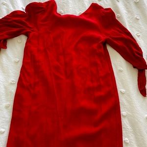 Red mango dress. Semi open back